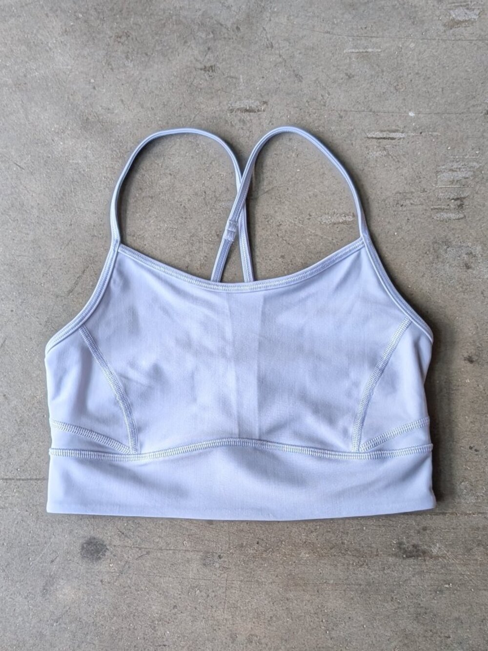 Ivivva Girls Long Line Sports Bra Crop Tank Top Blue size 12